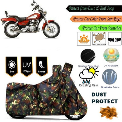 MotohunK Two Wheeler Cover for Bajaj(Enticer, Brown)