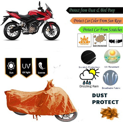 MotohunK Two Wheeler Cover for Bajaj(Pulsar AS 150, Orange)