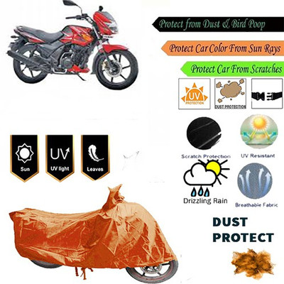 MotohunK Two Wheeler Cover for TVS(Flame DS 125, Orange)