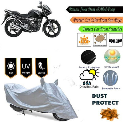 MotohunK Two Wheeler Cover for Suzuki(GS 150R, Silver)