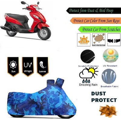 MotohunK Two Wheeler Cover for Suzuki(Let's, Blue)
