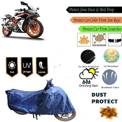 MotohunK Two Wheeler Cover for Kawasaki(RC 390, Blue)