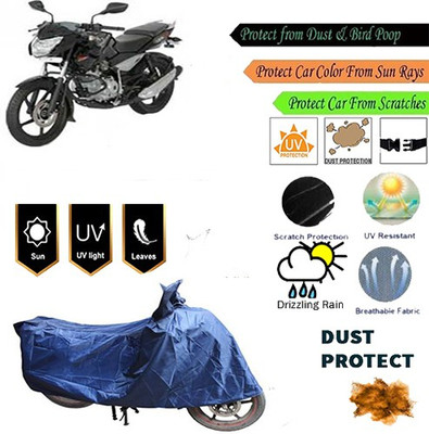 MotohunK Two Wheeler Cover for Bajaj(Pulsar 135 LS DTS-i, Blue)