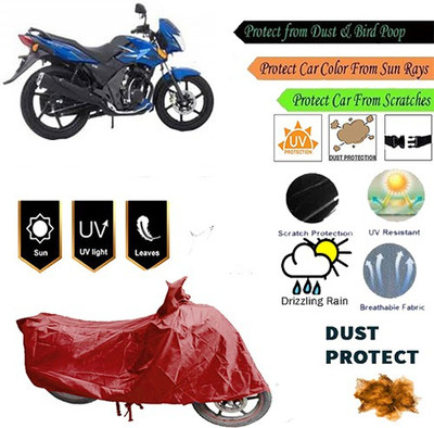 MotohunK Two Wheeler Cover for TVS(Flame SR125, Maroon)