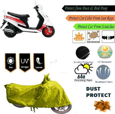 MotohunK Two Wheeler Cover for Mahindra(Yellow)