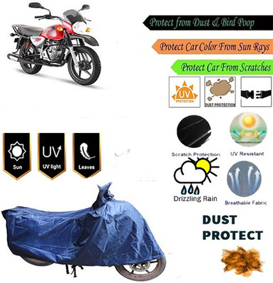 MotohunK Two Wheeler Cover for Bajaj(Blue)