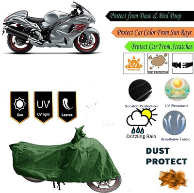 MotohunK Two Wheeler Cover for Suzuki(Green)