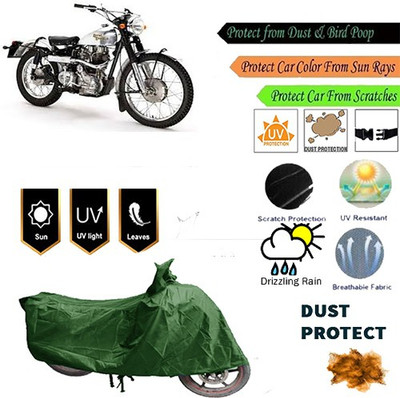 MotohunK Two Wheeler Cover for Royal Enfield(Scrambler, Green)