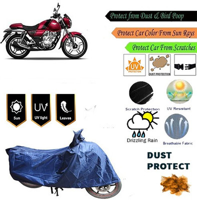 MotohunK Two Wheeler Cover for Bajaj(Blue)
