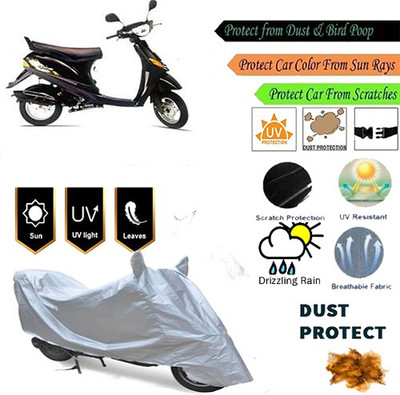 MotohunK Two Wheeler Cover for Bajaj(Silver)