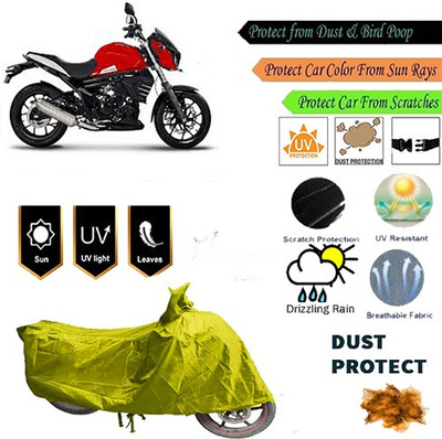 MotohunK Two Wheeler Cover for Mahindra(Yellow)