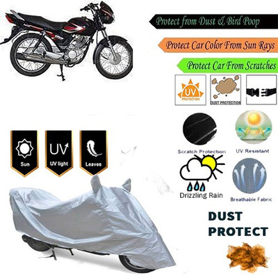 MotohunK Two Wheeler Cover for Suzuki(Zeus, Silver)