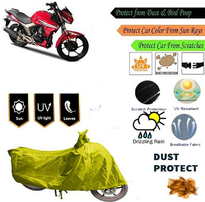 MotohunK Two Wheeler Cover for Universal For Bike(Yellow)