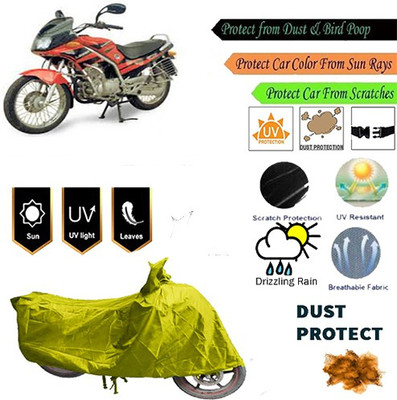 MotohunK Two Wheeler Cover for Kinetic(Yellow)