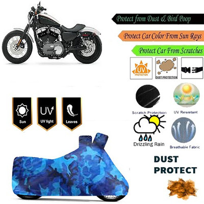 MotohunK Two Wheeler Cover for Harley Davidson(Blue)