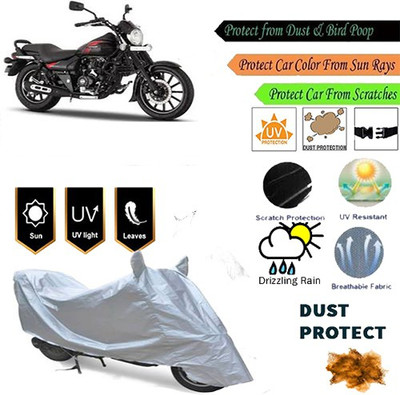 MotohunK Two Wheeler Cover for Bajaj(Silver)
