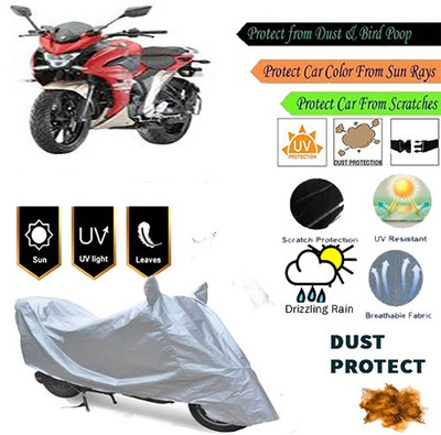 MotohunK Two Wheeler Cover for Yamaha(Fazer, Silver)