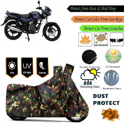 MotohunK Two Wheeler Cover for Bajaj(DTS-i, Brown)