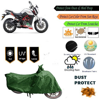 MotohunK Two Wheeler Cover for DSK Benelli(TNT 25, Green)