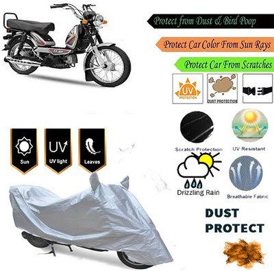 MotohunK Two Wheeler Cover for TVS(Silver)