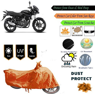 MotohunK Two Wheeler Cover for Bajaj(Pulsar 150, Orange)