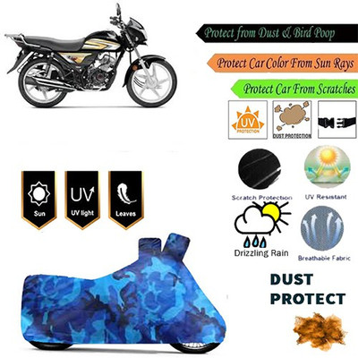 MotohunK Two Wheeler Cover for Hero(CD 110 Dream, Blue)