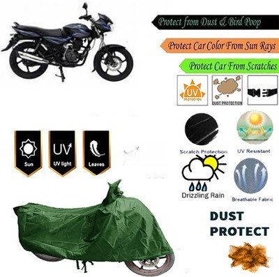 MotohunK Two Wheeler Cover for Bajaj(Discover 100 DTS-i, Green)