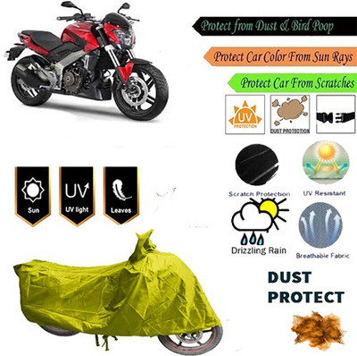 MotohunK Two Wheeler Cover for Bajaj(Yellow)