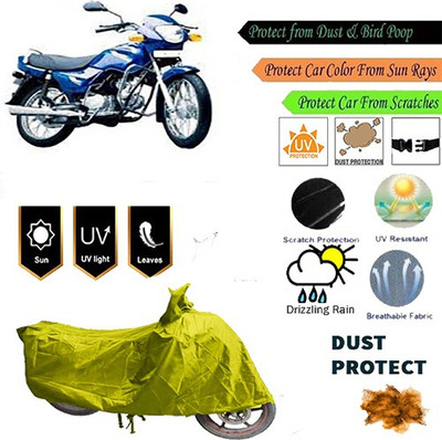 MotohunK Two Wheeler Cover for TVS(Yellow)