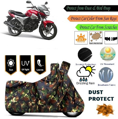 MotohunK Two Wheeler Cover for Yamaha(SZ X, Brown)