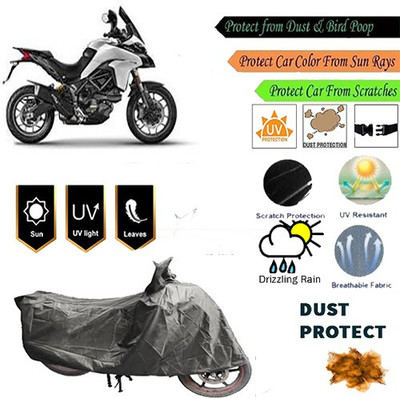 MotohunK Two Wheeler Cover for Ducati(Multistrada, Grey)