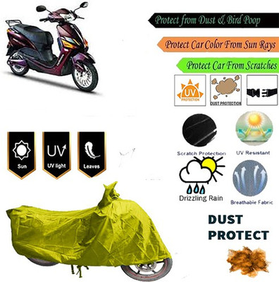 MotohunK Two Wheeler Cover for Hero(Electric Optima, Yellow)