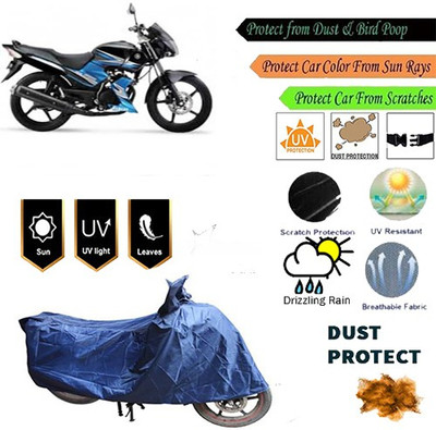 MotohunK Two Wheeler Cover for Yamaha(SS 125, Blue)