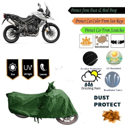 MotohunK Two Wheeler Cover for Triumph(Tiger 800 XCA, Green)