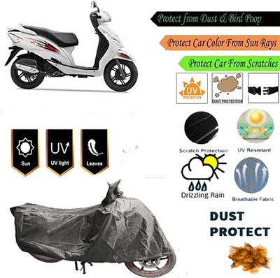 MotohunK Two Wheeler Cover for TVS(Wego, Grey)