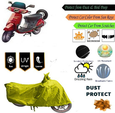 MotohunK Two Wheeler Cover for Kinetic(Yellow)