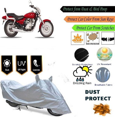 MotohunK Two Wheeler Cover for Bajaj(Enticer, Silver)