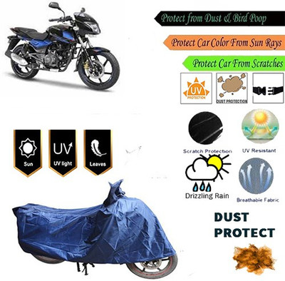 MotohunK Two Wheeler Cover for Bajaj(Pulsar 150 DTS-i, Blue)