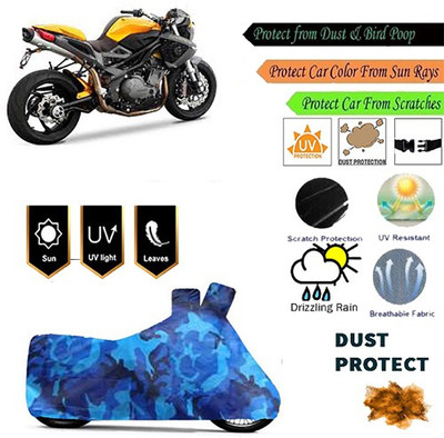 MotohunK Two Wheeler Cover for DSK Benelli(Blue)