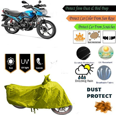 MotohunK Two Wheeler Cover for Hero(Passion Pro TR, Yellow)