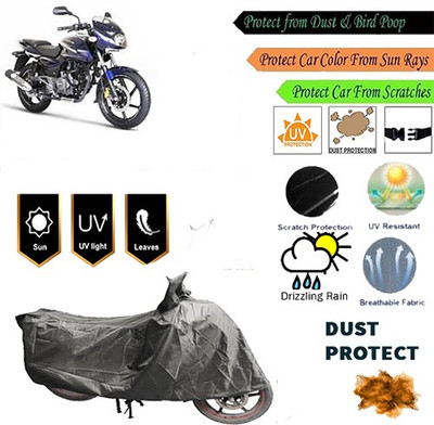 MotohunK Two Wheeler Cover for Bajaj(Pulsar 180 DTS-i, Grey)