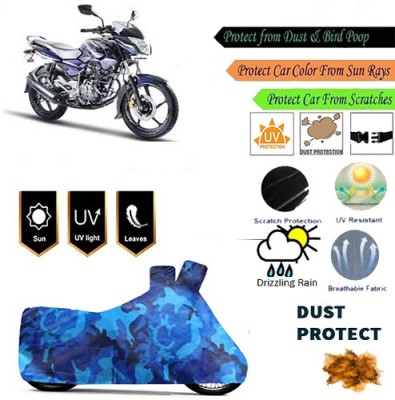 MotohunK Two Wheeler Cover for Bajaj(Blue)