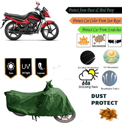 MotohunK Two Wheeler Cover for Hero(Green)
