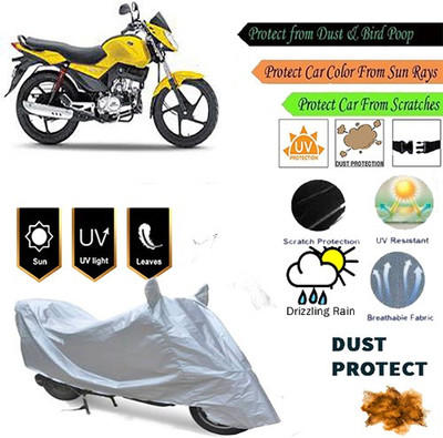 MotohunK Two Wheeler Cover for Mahindra(Stallio, Silver)