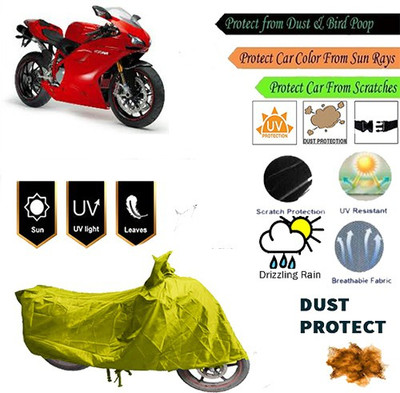 MotohunK Two Wheeler Cover for Ducati(Yellow)