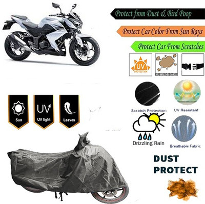 MotohunK Two Wheeler Cover for Kawasaki(Z250, Grey)