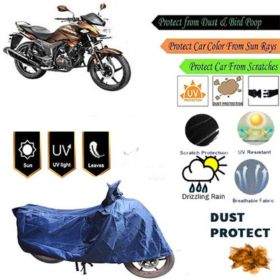 MotohunK Two Wheeler Cover for Hero(Hunk, Blue)