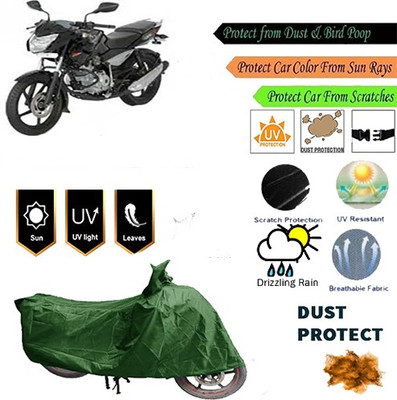 MotohunK Two Wheeler Cover for Bajaj(Pulsar 135 LS DTS-i, Green)