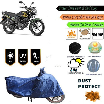 MotohunK Two Wheeler Cover for Yamaha(Saluto, Blue)