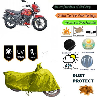 MotohunK Two Wheeler Cover for TVS(Flame DS 125, Yellow)